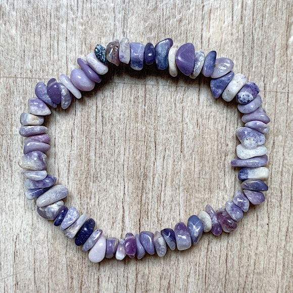LAST 1 Lepidolite Bracelet • Genuine Lepidolite Jewelry • Handmade Bracelet - Picture 4 of 9